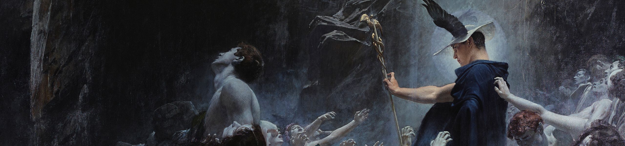 Adolf Hirémy-Hirschl: Souls on the Banks of the Acheron painting